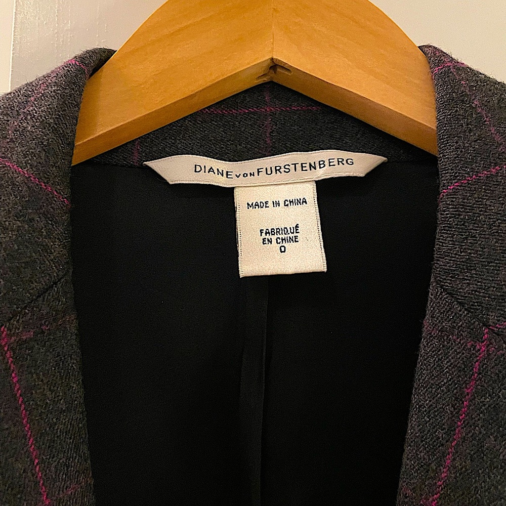Diane Von Furstenberg Checkered Blazer